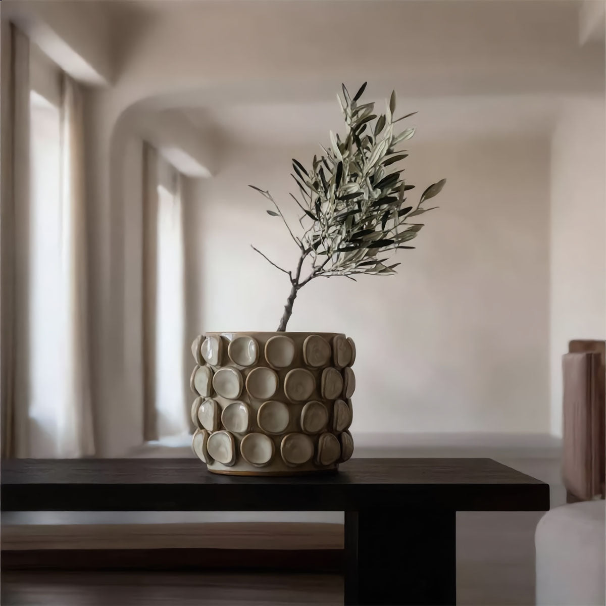 Pearl Plantenpot Taupe / Grijs