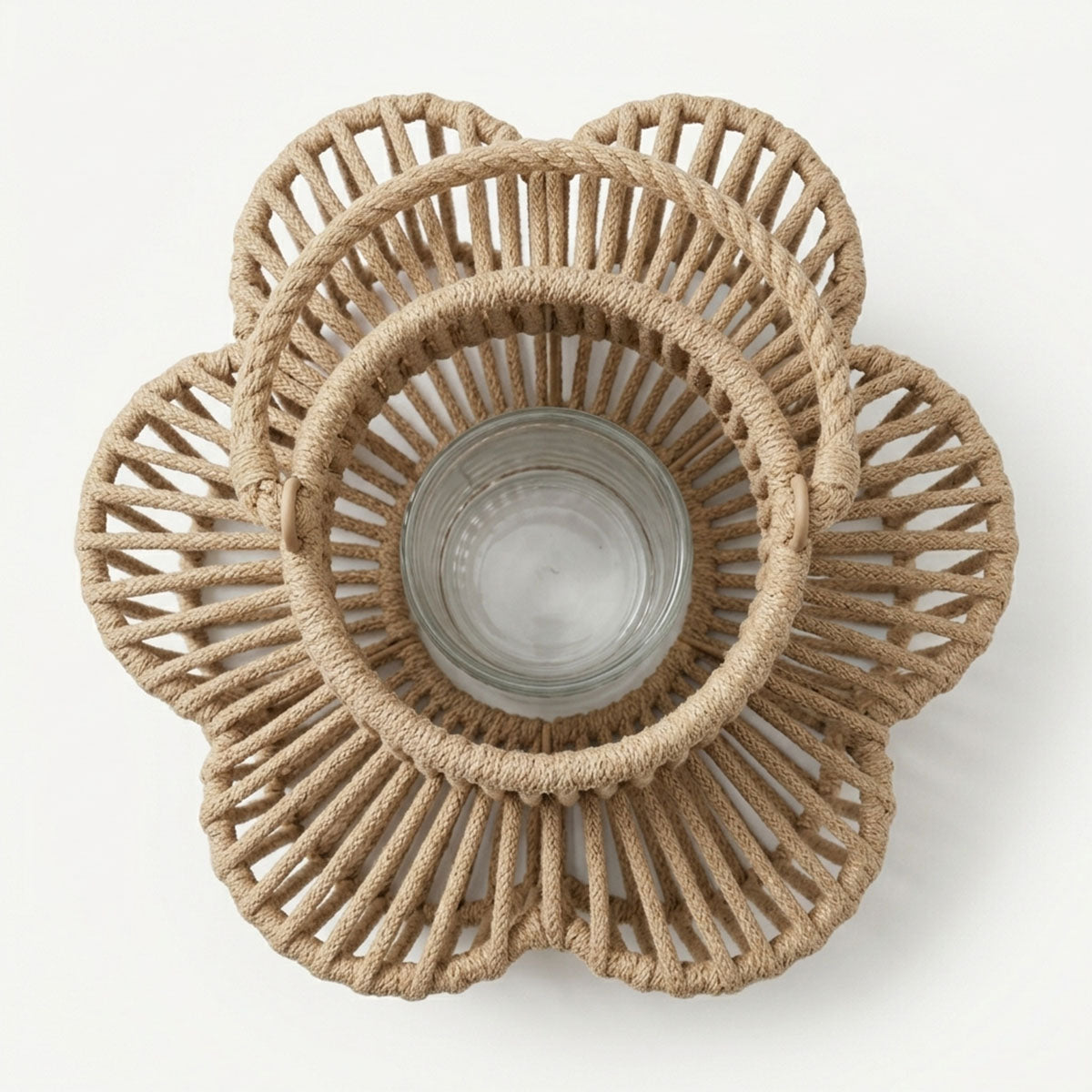 Cruz Windlicht Bloem Beige