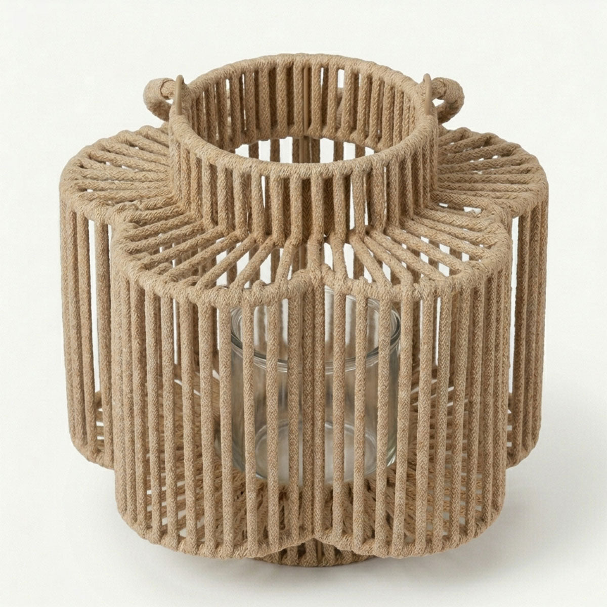 Cruz Windlicht Bloem Beige