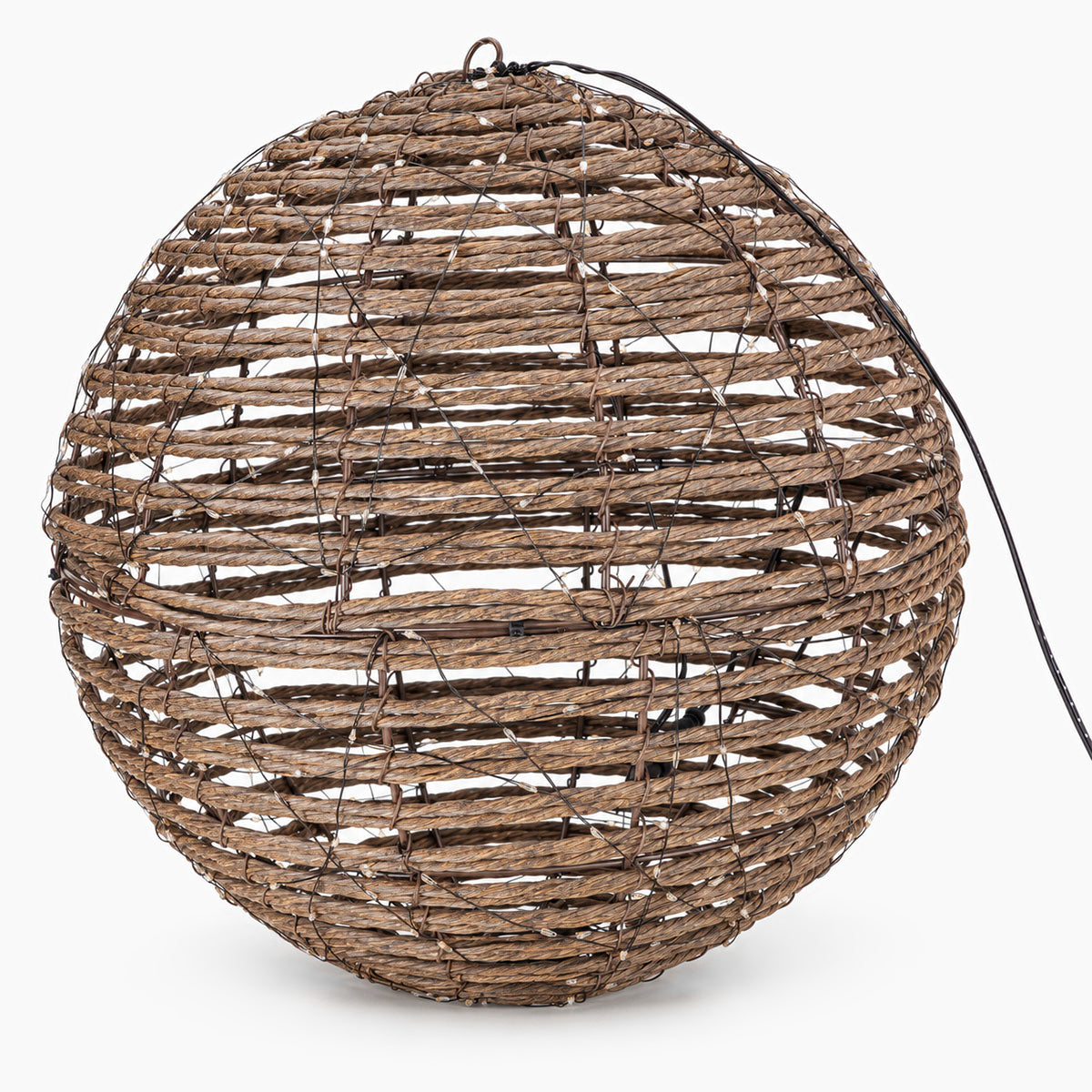 Verlichte LED Bal Kunststof - Bruin - ⌀ 25 cm