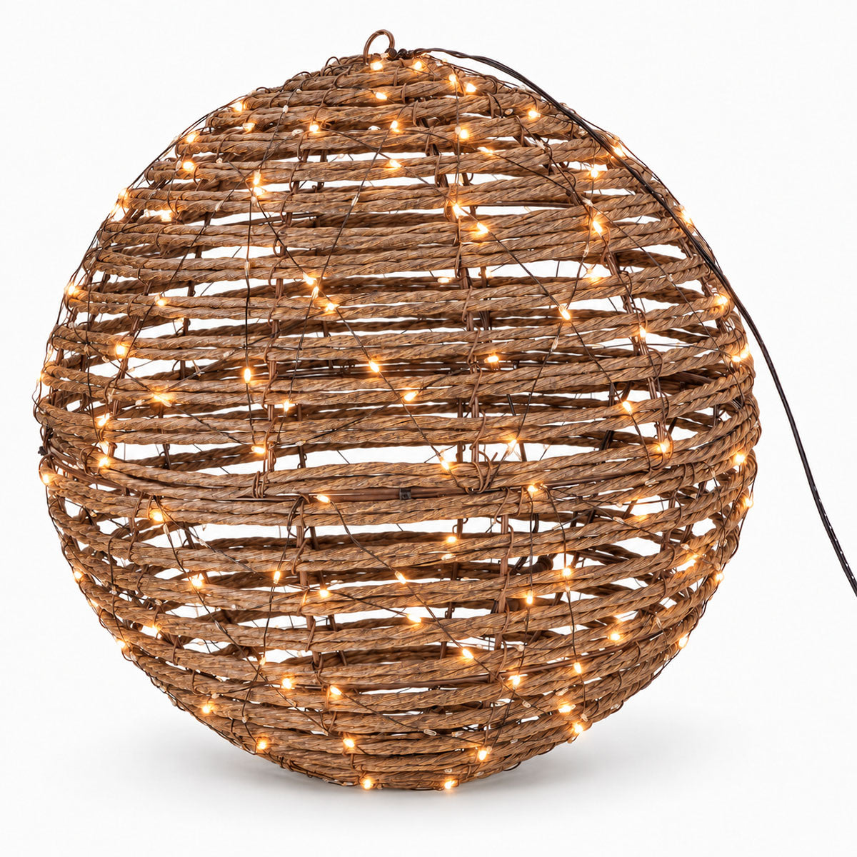 Verlichte LED Bal Kunststof - Bruin - Ø 25 cm