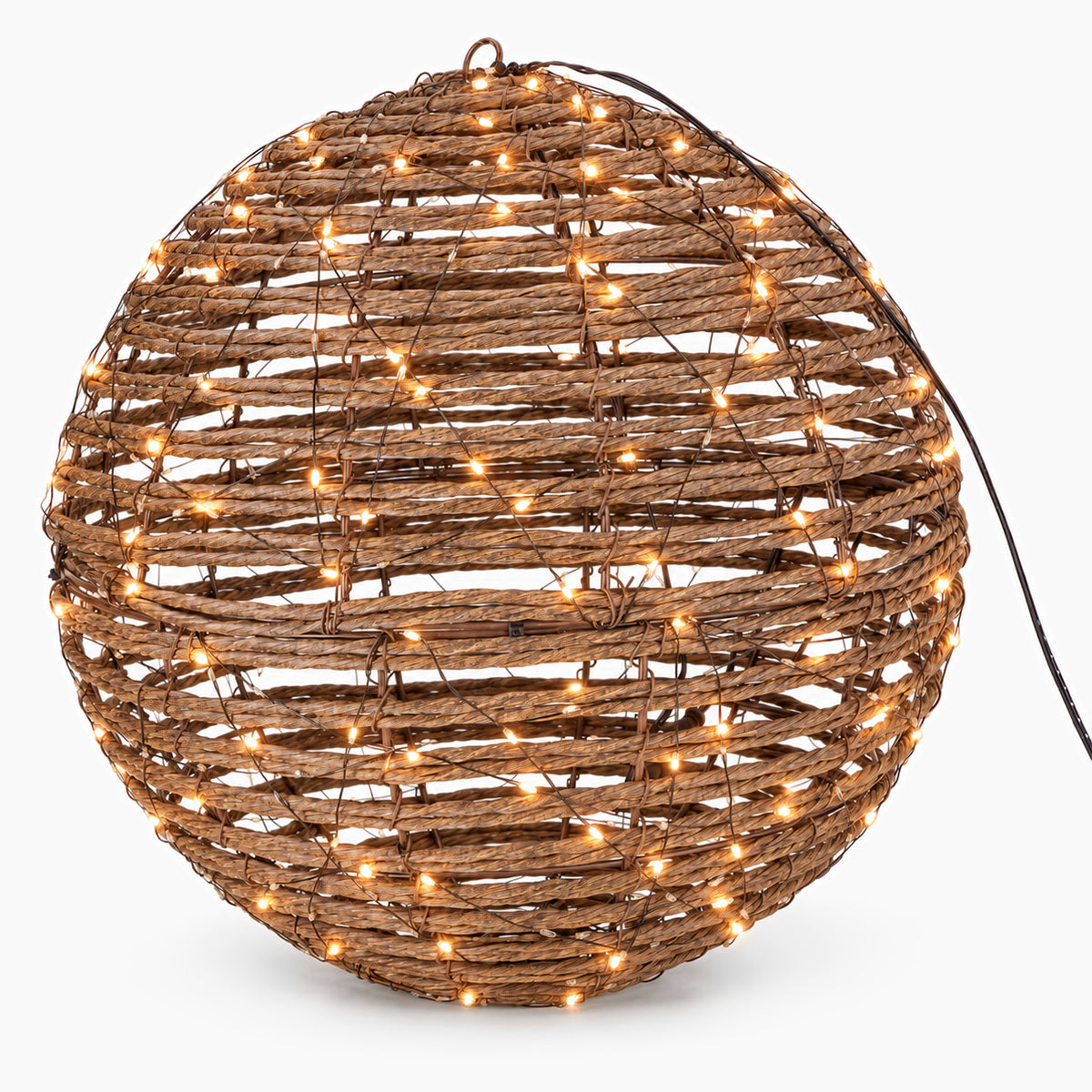 Verlichte LED Bal Kunststof - Bruin - ⌀ 25 cm