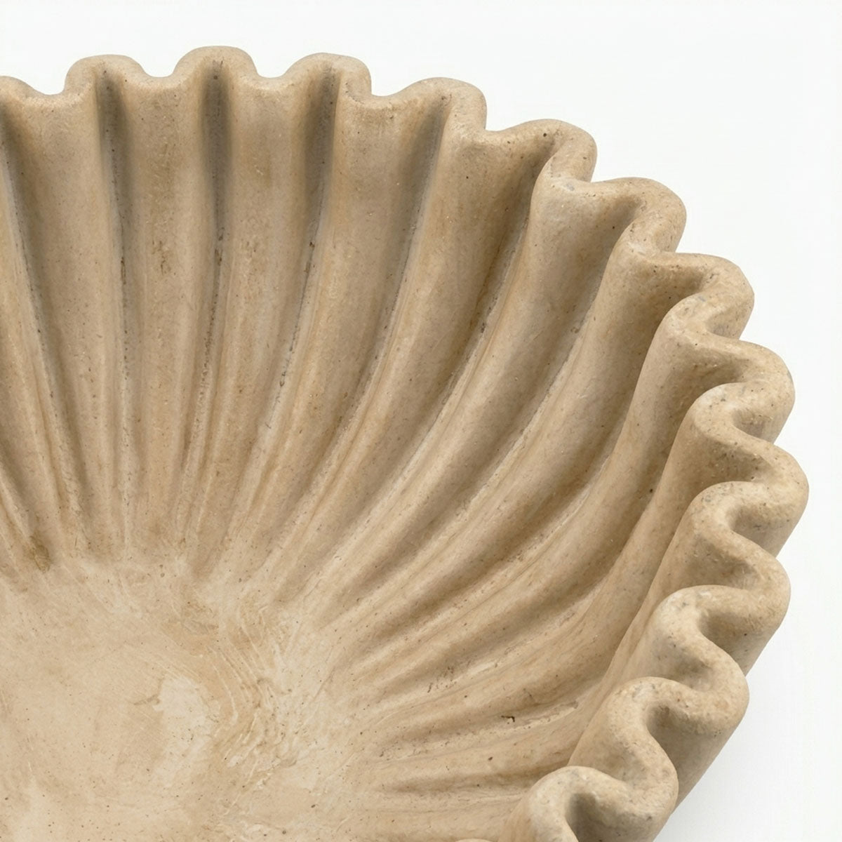 Ribbel Schaal Beige