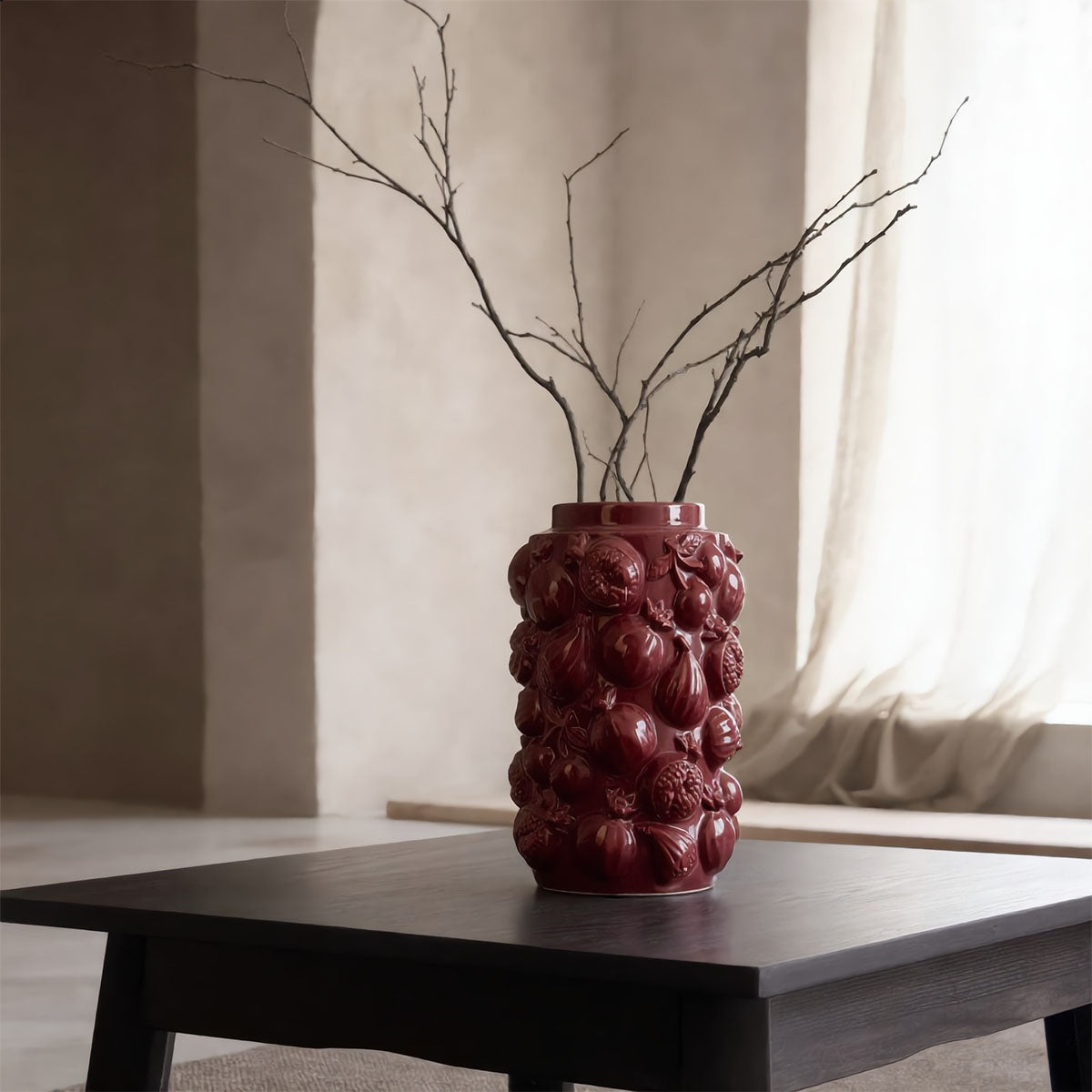 Granaatappel Vaas Bordeauxrood