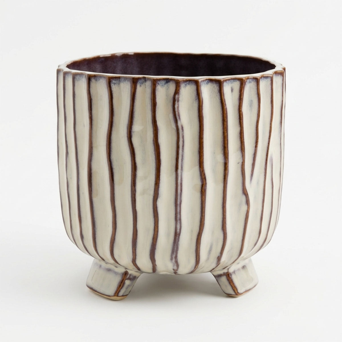 Wormiston Plantenpot Wit / Bruin