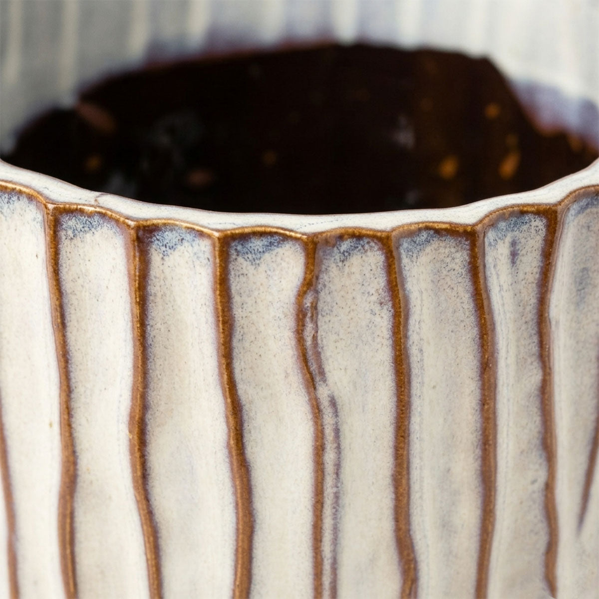 Wormiston Plantenpot Wit / Bruin