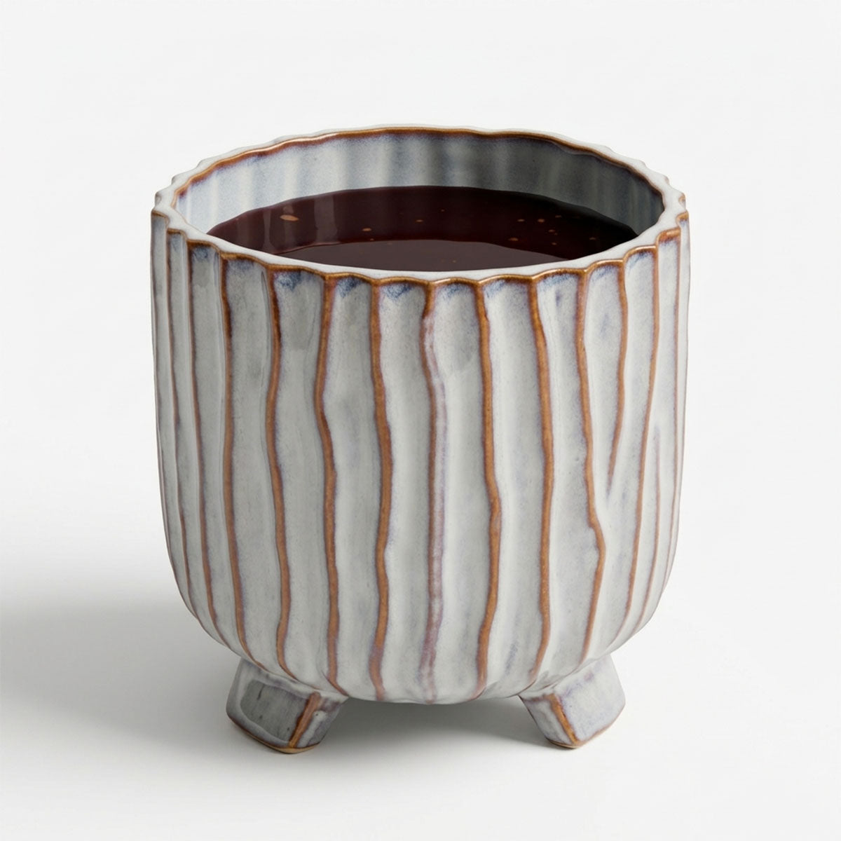 Wormiston Plantenpot Wit / Bruin