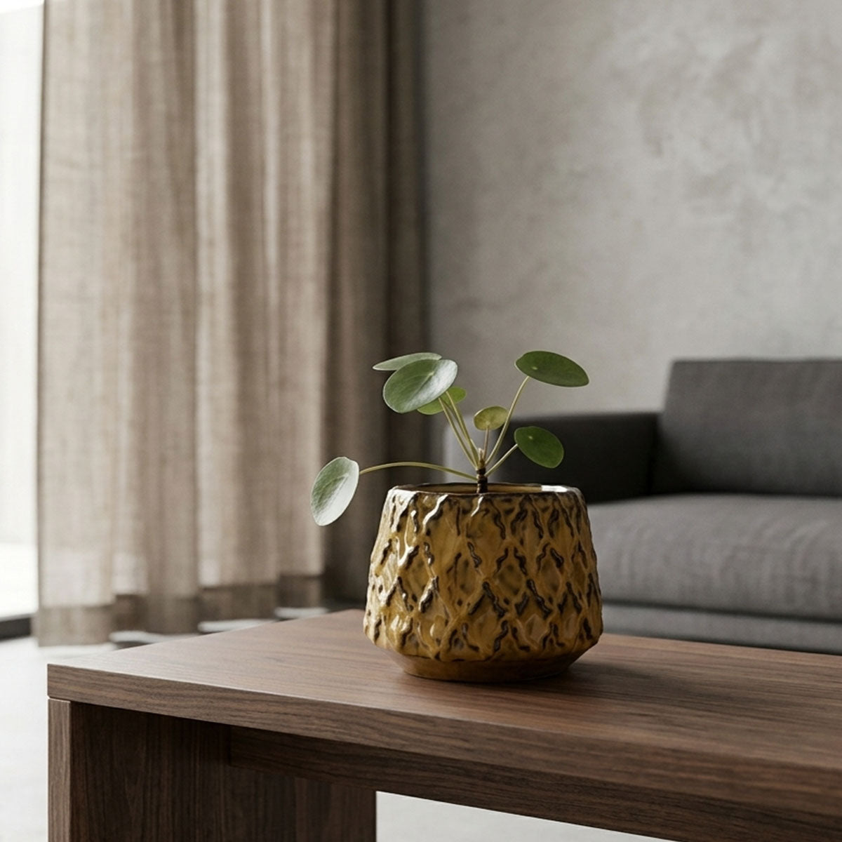 Zaria Plantenpot Bruin M