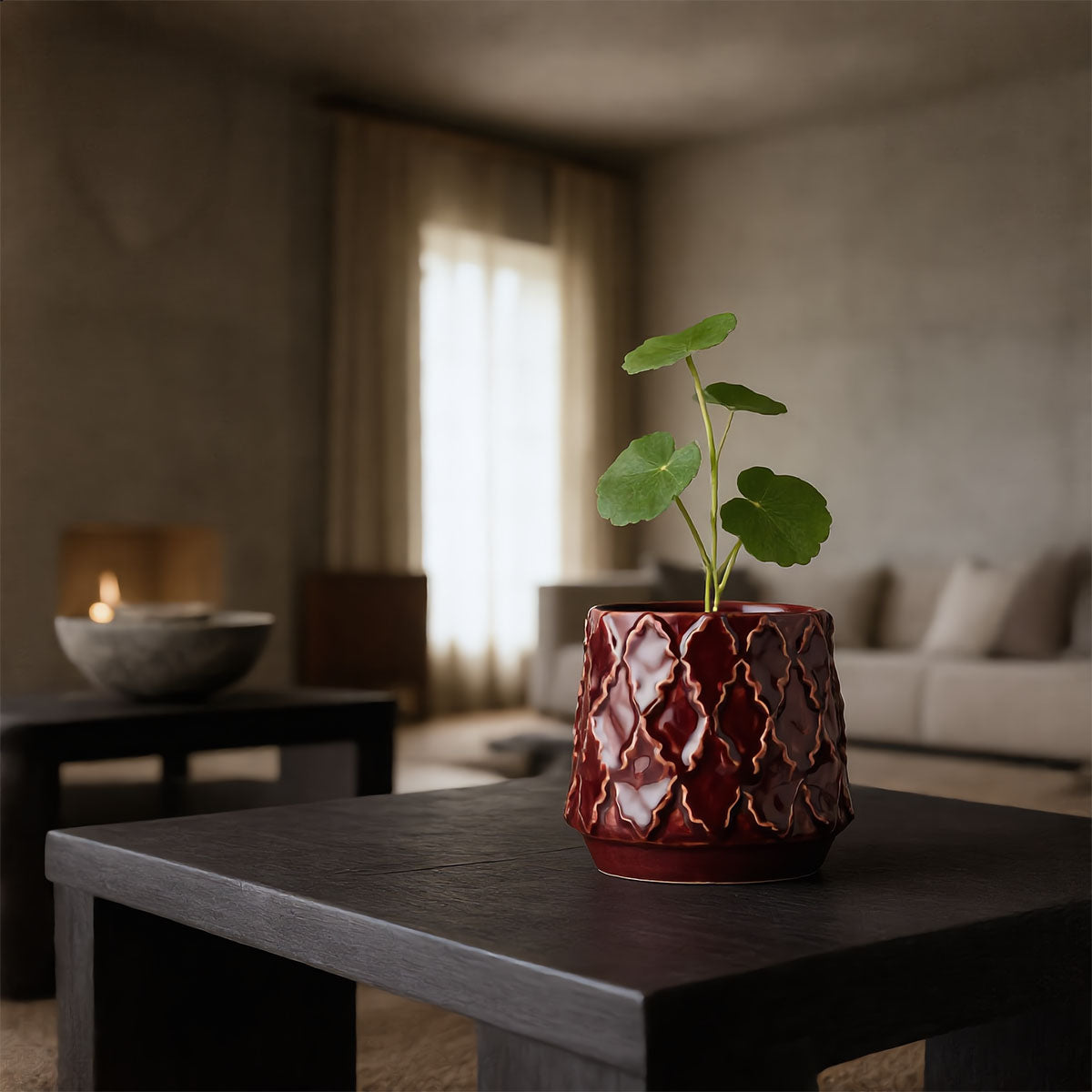 Zaria Plantenpot Bruin S