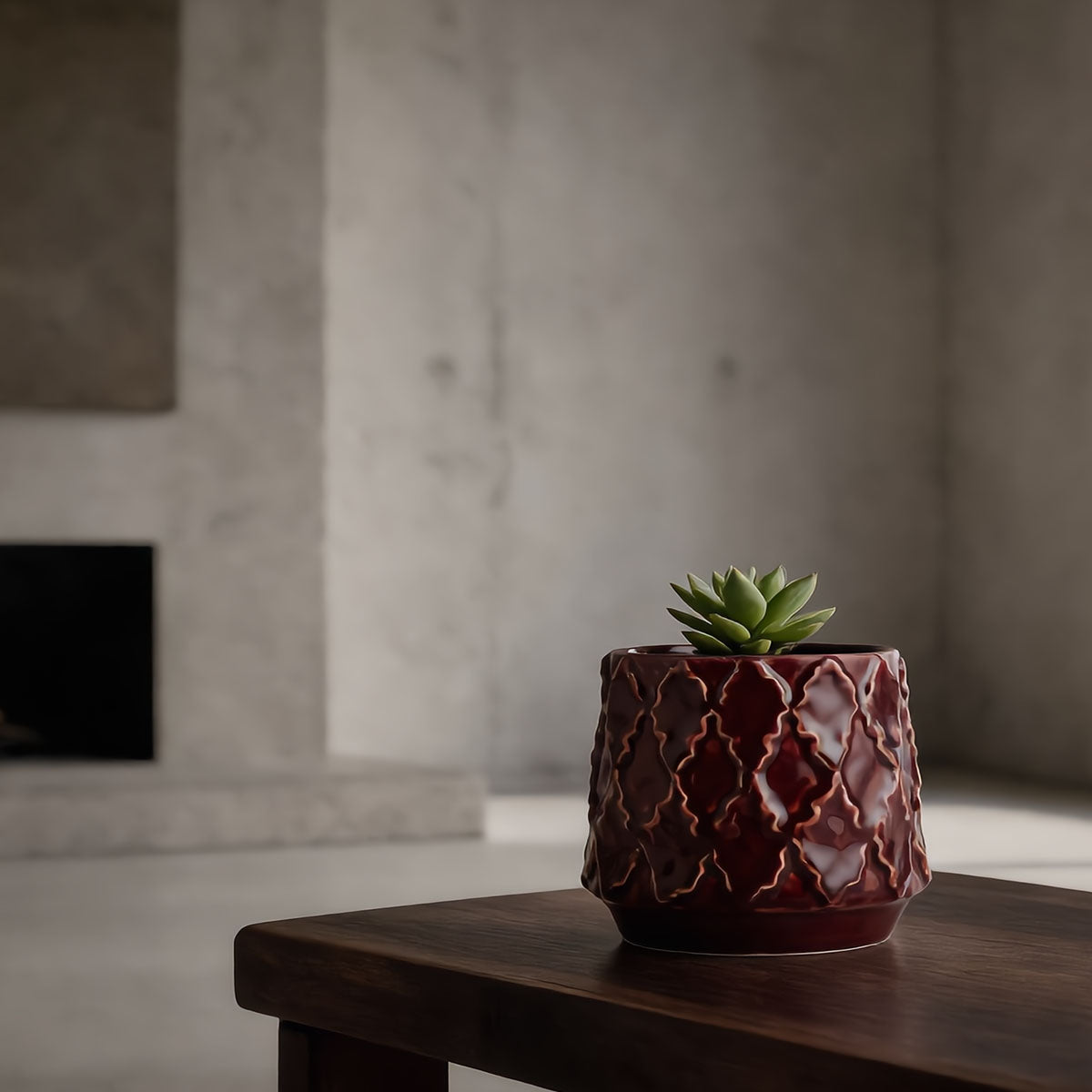Zaria Plantenpot Bordeauxrood M