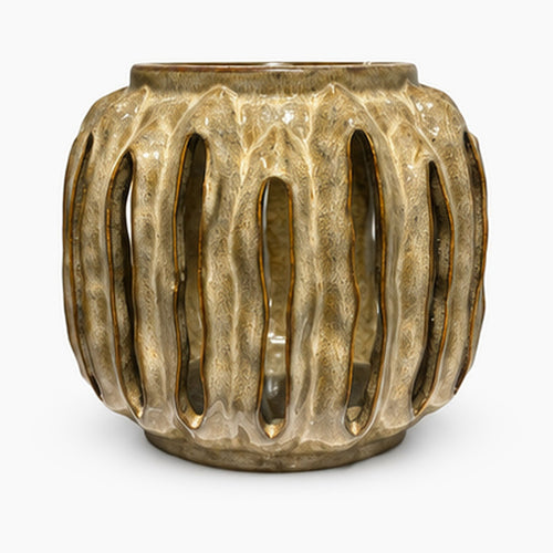 Alain Kandelaar Aardewerk - Beige/Bruin - ⌀ 19 cm