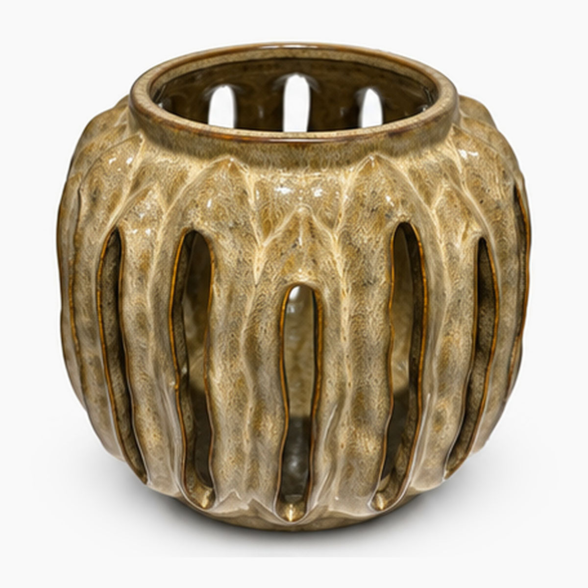 Alain Kandelaar Aardewerk - Beige/Bruin - ⌀ 19 cm