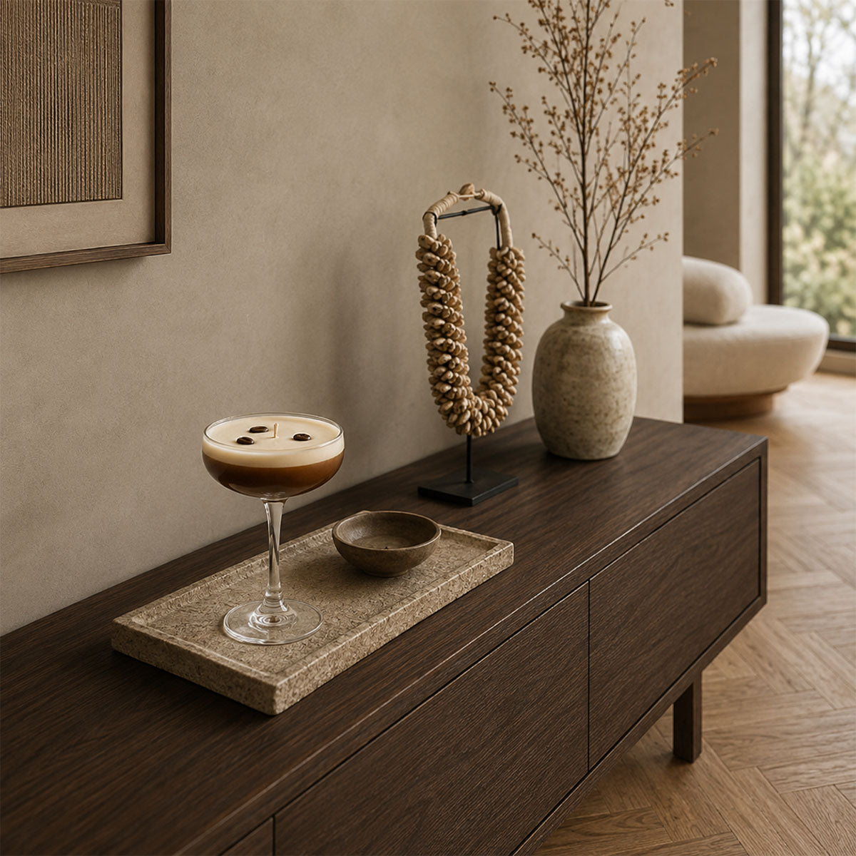 Espresso Martini Cocktail Kaars - Bruin - H 15,5 cm