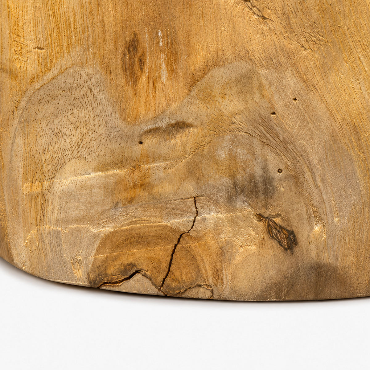 Erosie Schaal Massief Hout - Bruin - ⌀ 30 cm