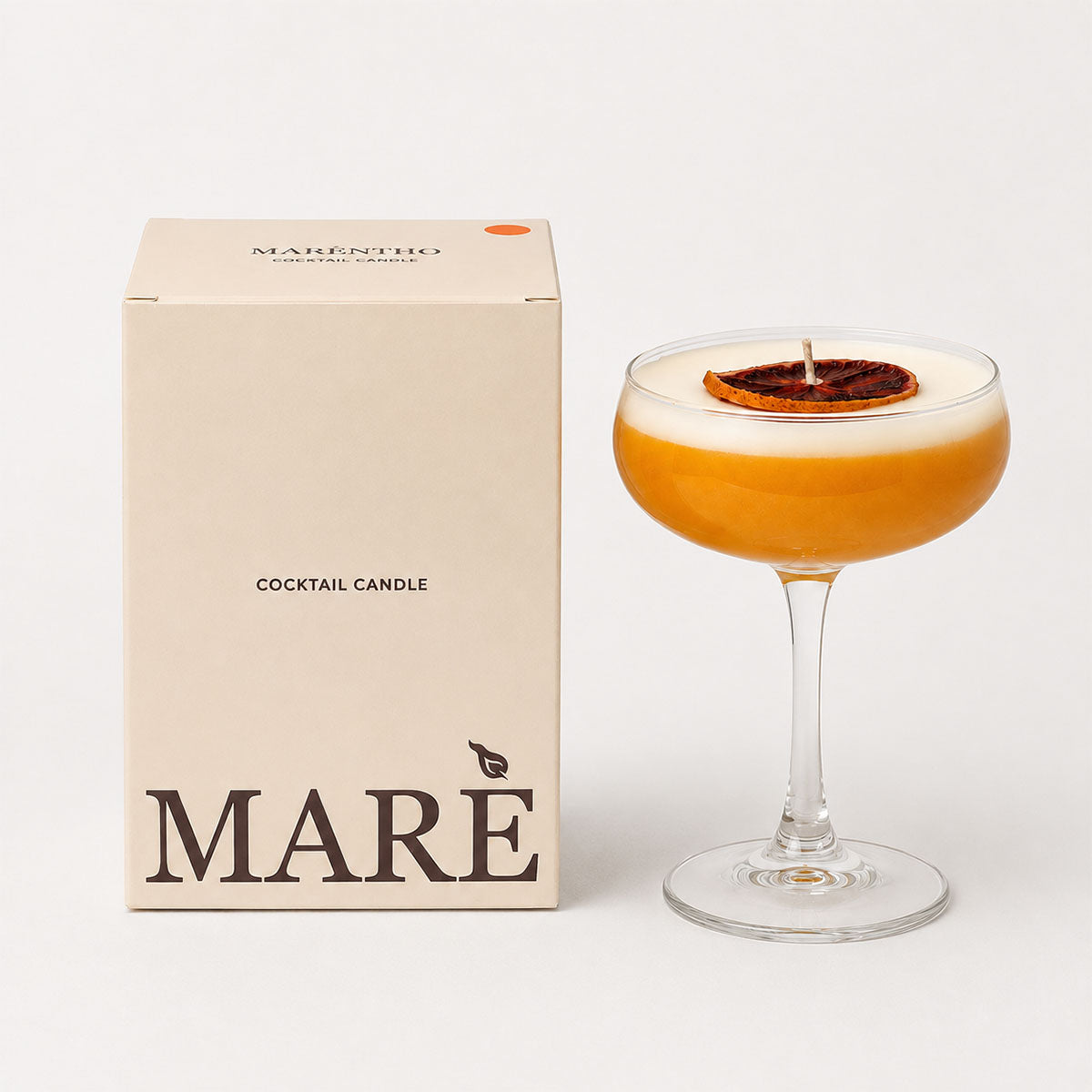 Pornstar Martini Cocktail Kaars - Oranje - H 15,5 cm