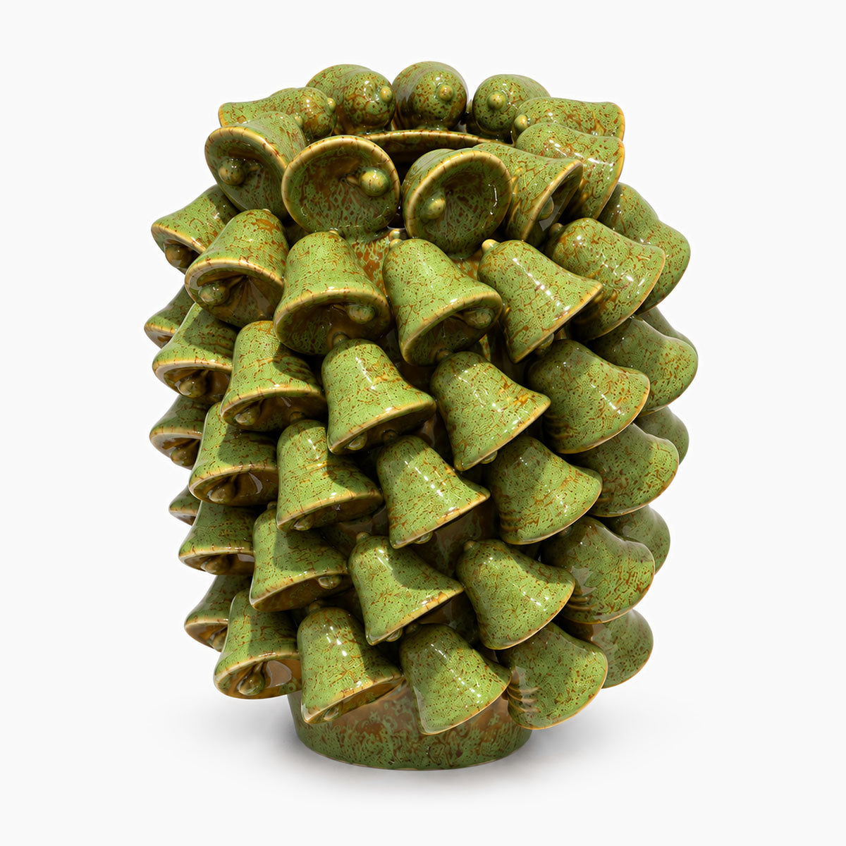 Bell Vaas Aardewerk - Groen - H 25 cm