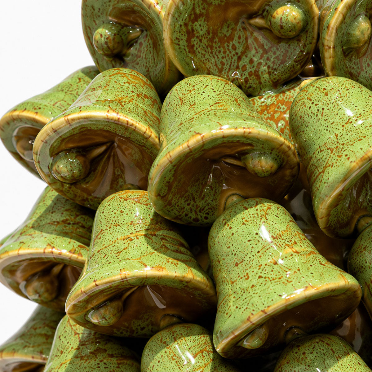 Bell Vaas Aardewerk - Groen - H 25 cm