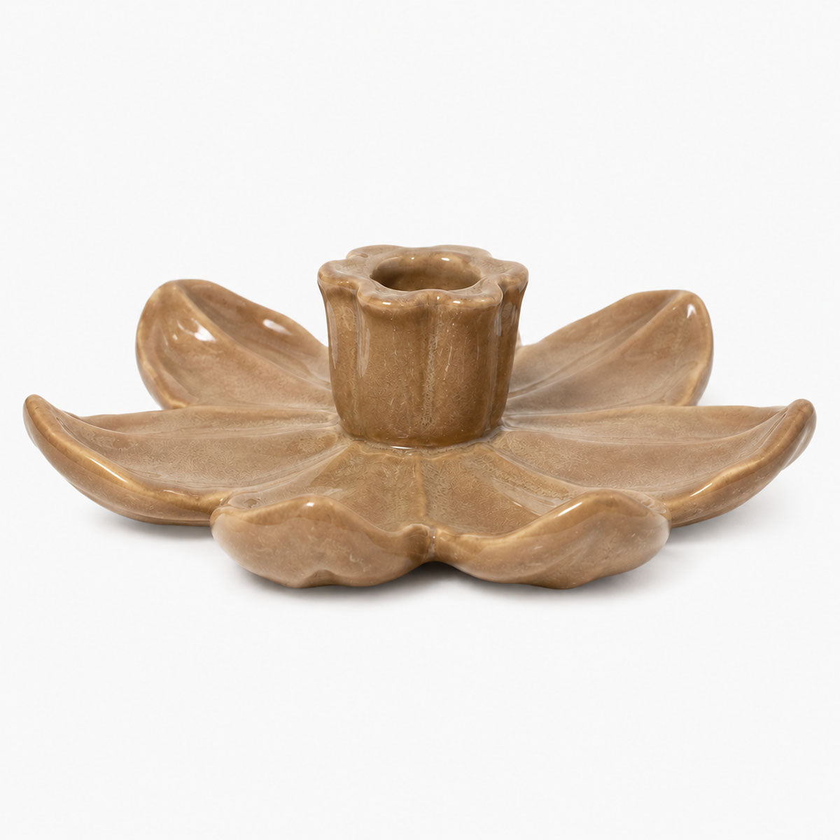 Bloem Kandelaar Keramiek - Bruin/Beige - ⌀ 17 cm