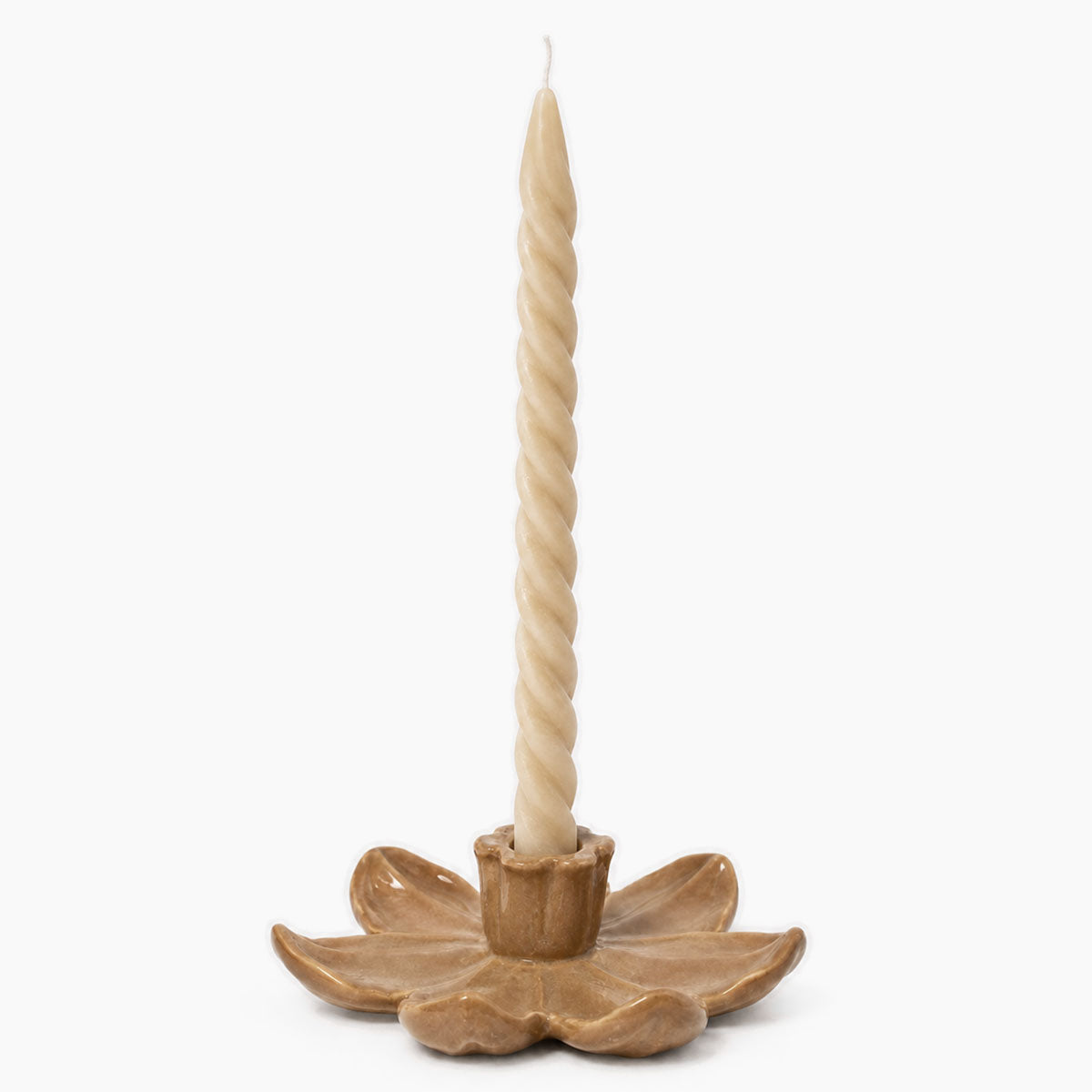 Bloem Kandelaar Keramiek - Bruin/Beige - ⌀ 17 cm