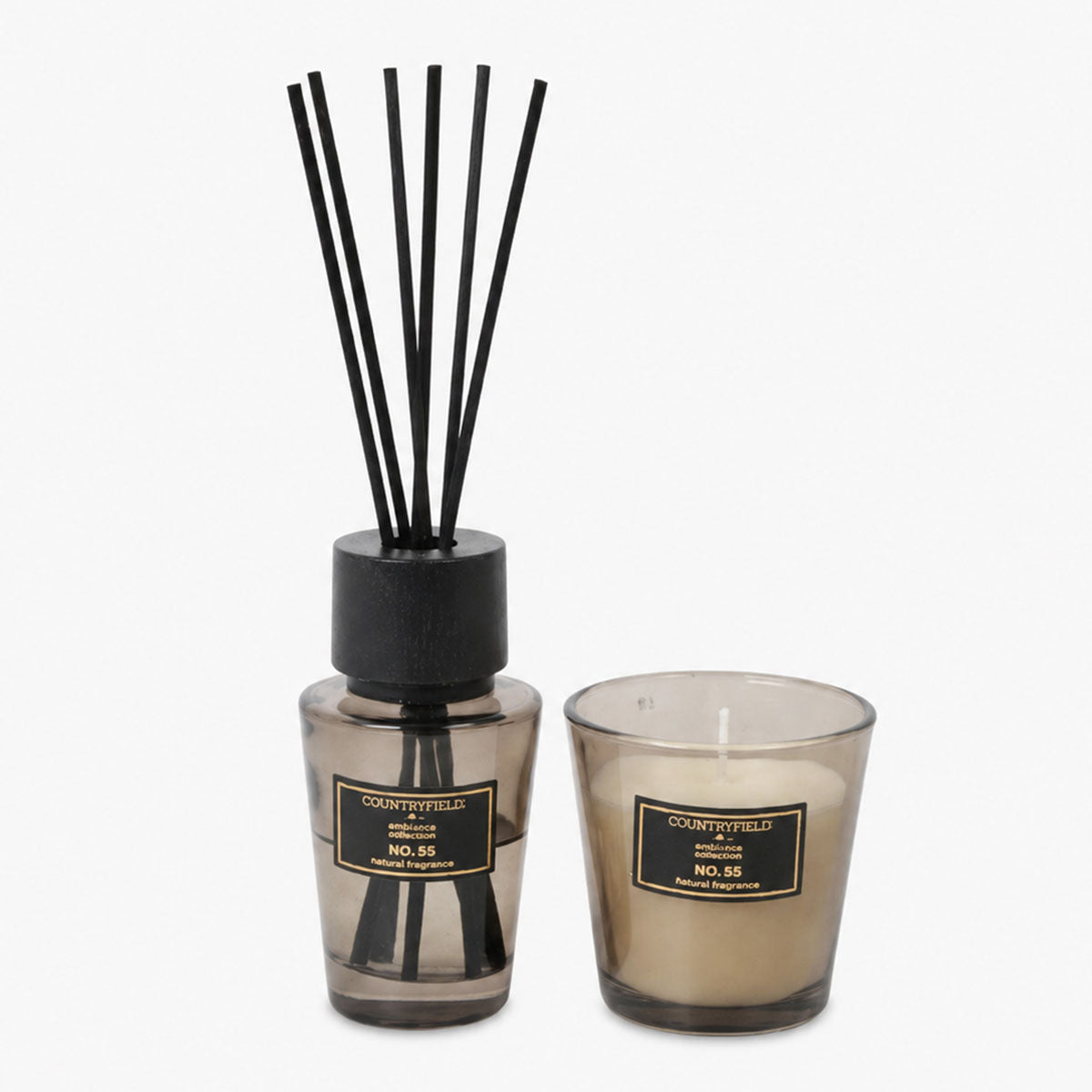 No.55 Cadeauset Geurstokje en Geurkaars - Floral & Sandalwood - 100 ml
