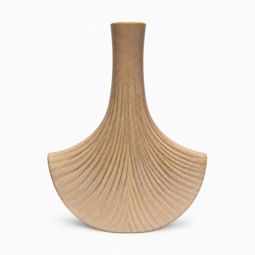 Cream Vaas Keramiek - Beige - H 33 cm