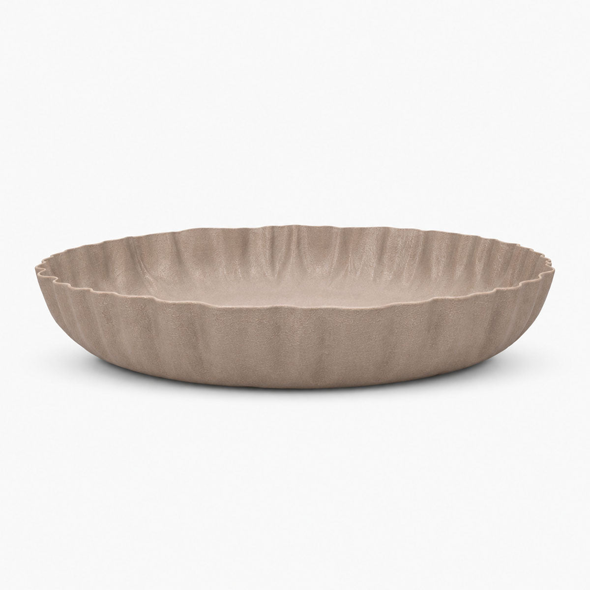 Dusan Schaal Golvende Rand Metaal - Bruin - ⌀ 39 cm