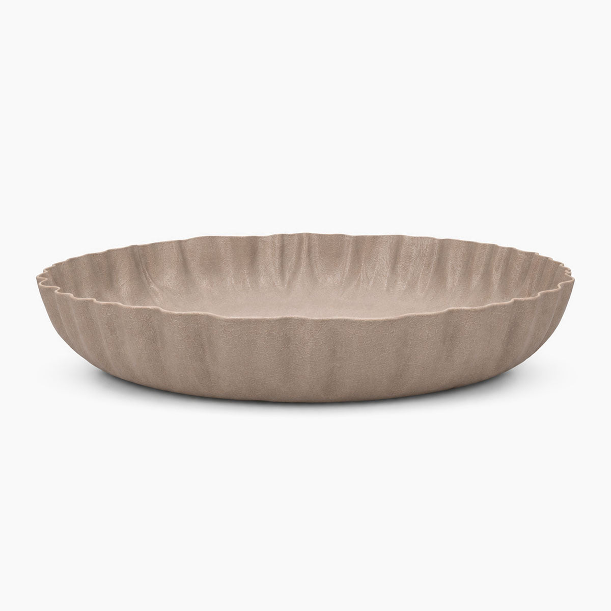 Dusan Schaal Golvende Rand Metaal - Bruin - ⌀ 39 cm