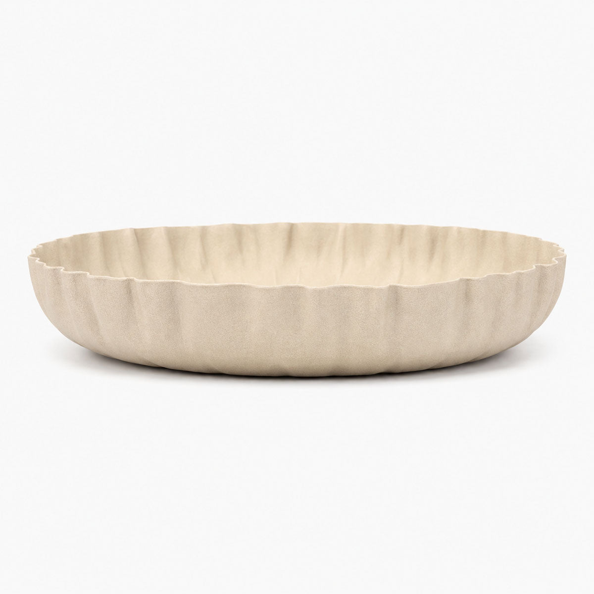 Dusan Schaal Golvende Rand Metaal - Crème - ⌀ 39 cm