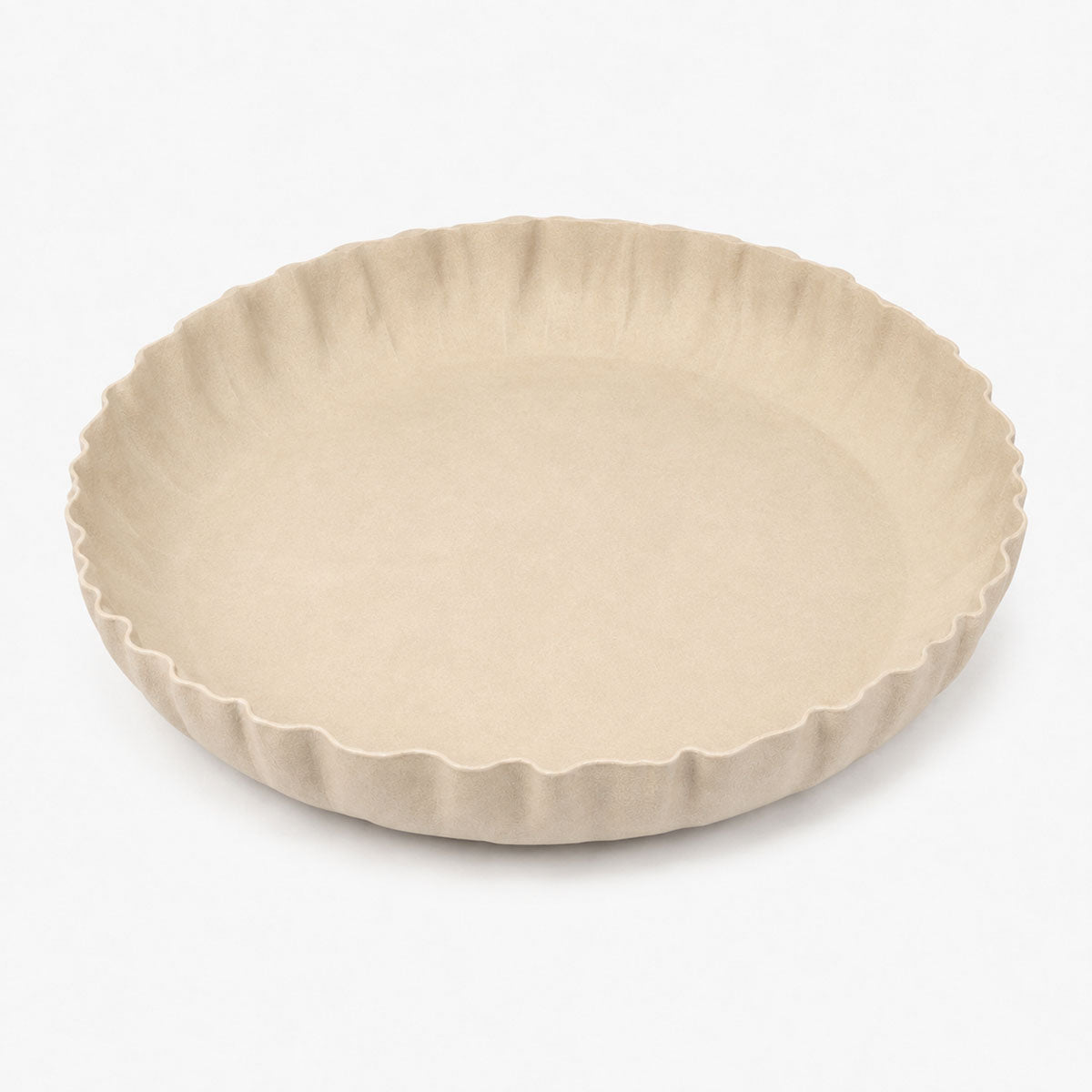 Dusan Schaal Golvende Rand Metaal - Crème - ⌀ 39 cm
