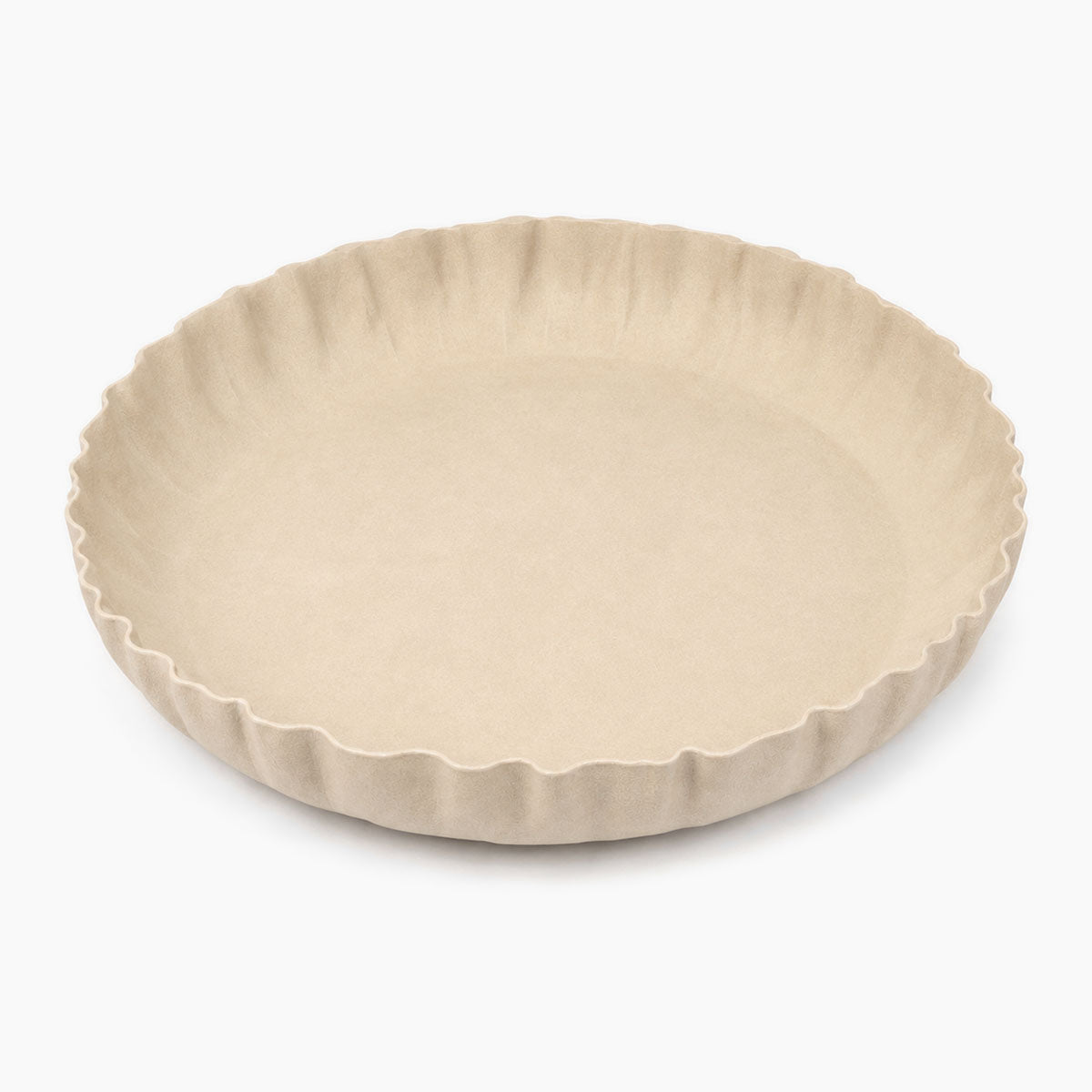 Dusan Schaal Golvende Rand Metaal - Crème - ⌀ 39 cm
