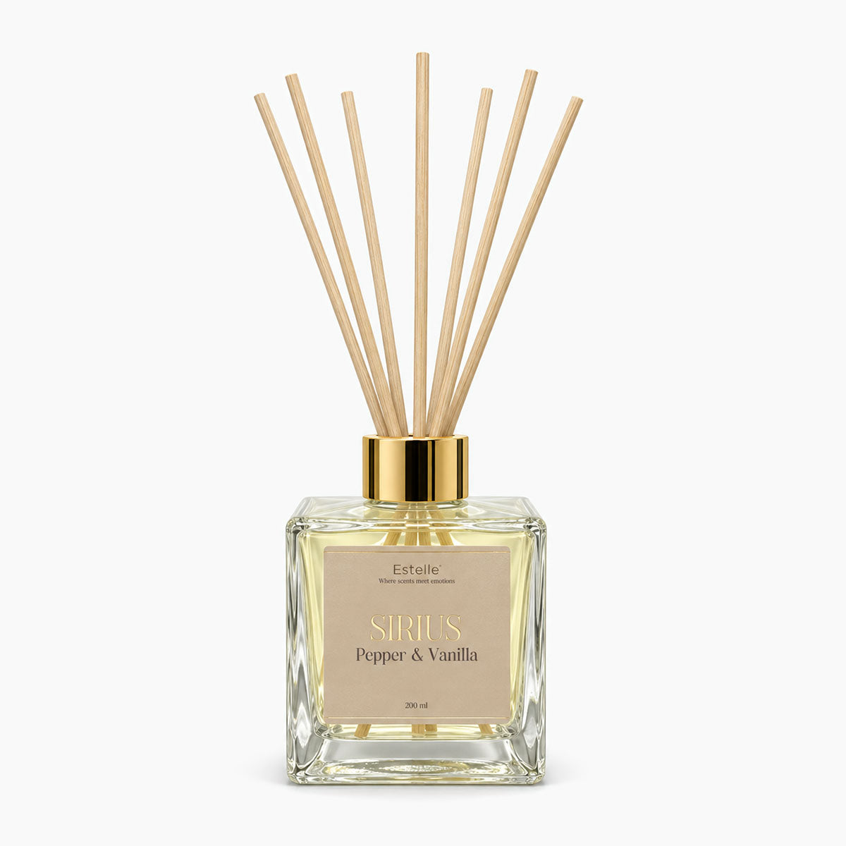 Estelle - Sirius Geurstokjes - Pepper & Vanille - 200 ml
