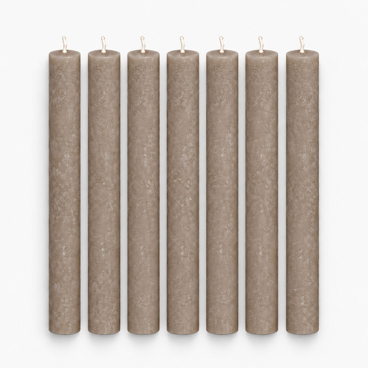 Home Society Dinerkaarsen - Taupe/Beige - 7 stuks