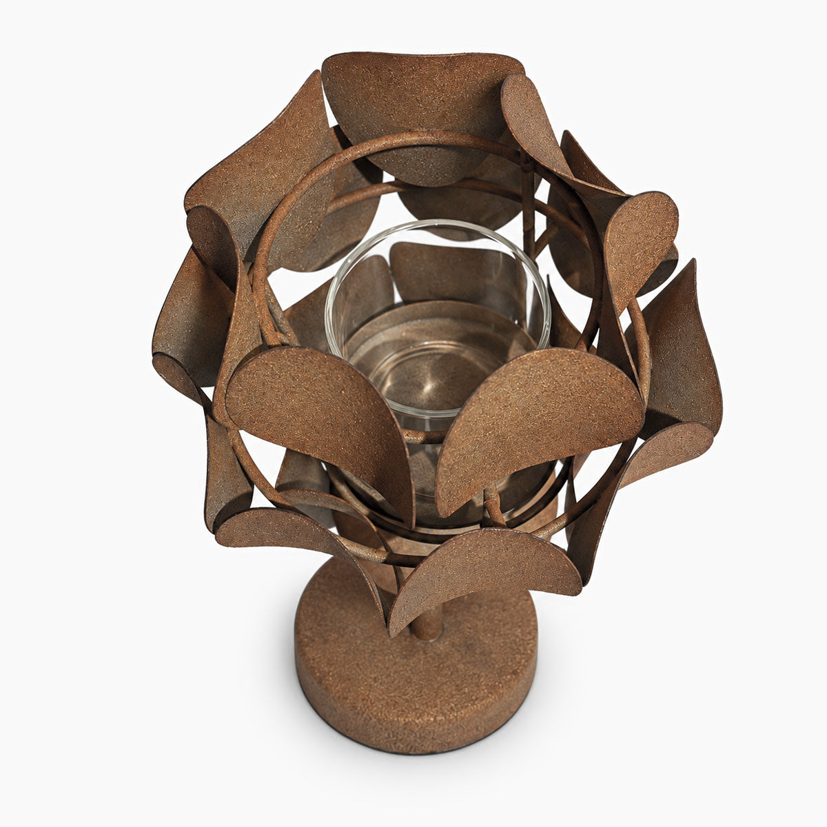 Anica Kandelaar Roest Metaal - Bruin - H 24 cm