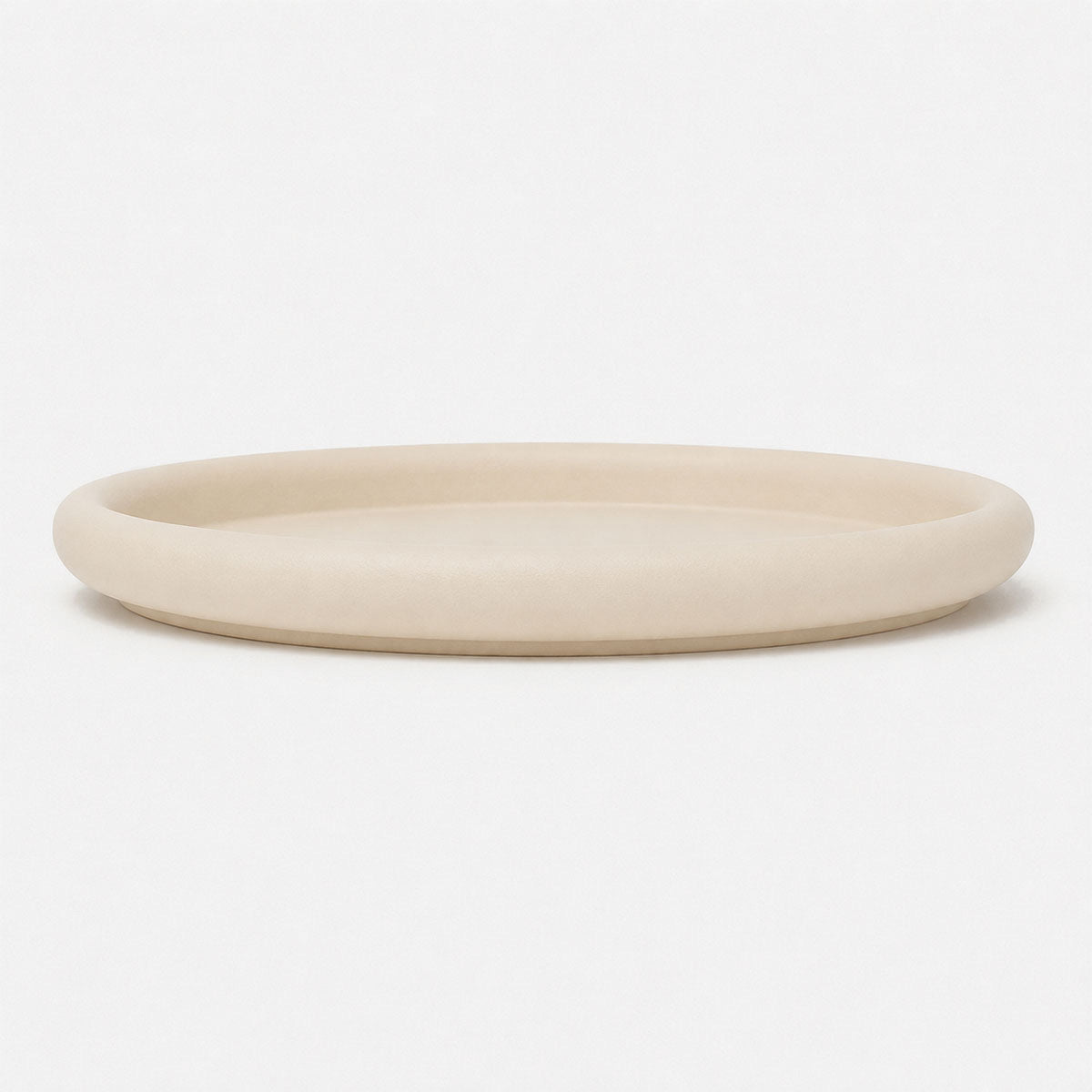 Matteus Japandi Dienblad Metaal - Crème - Ø 33,5 cm