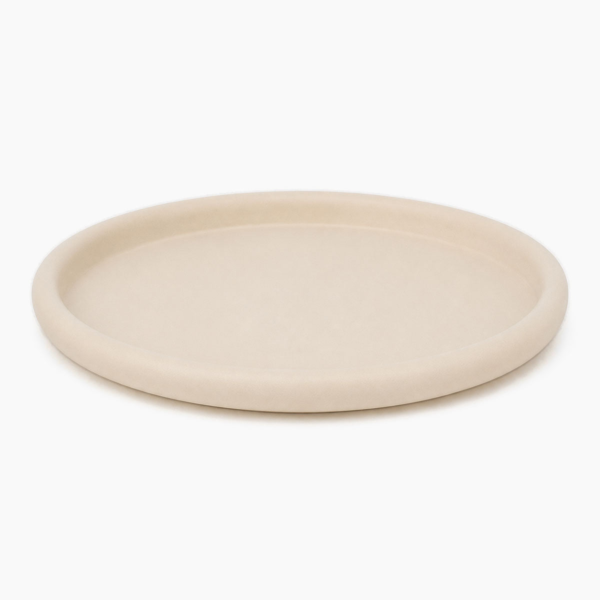 Matteus Japandi Dienblad Metaal - Crème - Ø 33,5 cm
