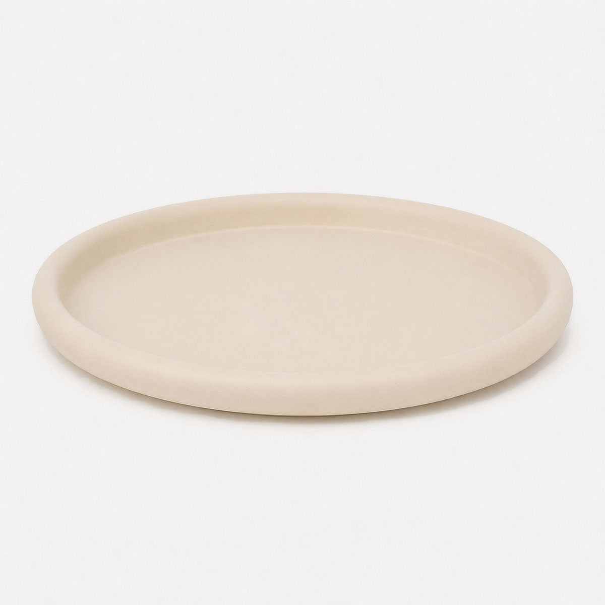 Matteus Japandi Dienblad Groot Metaal - Crème - Ø 39 cm