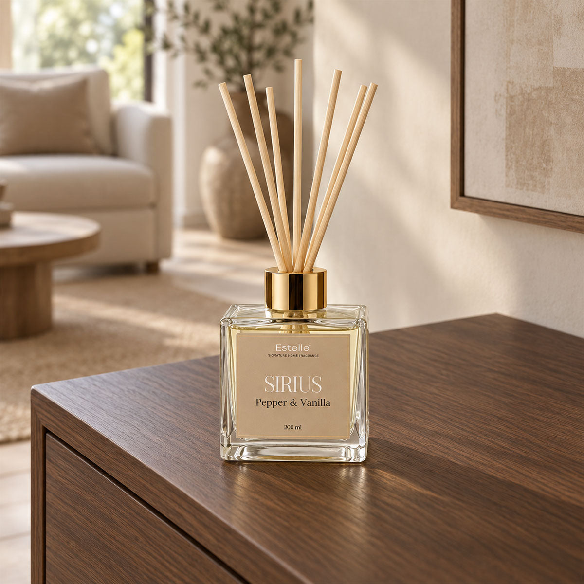 Estelle - Sirius Geurstokjes - Pepper & Vanille - 200 ml