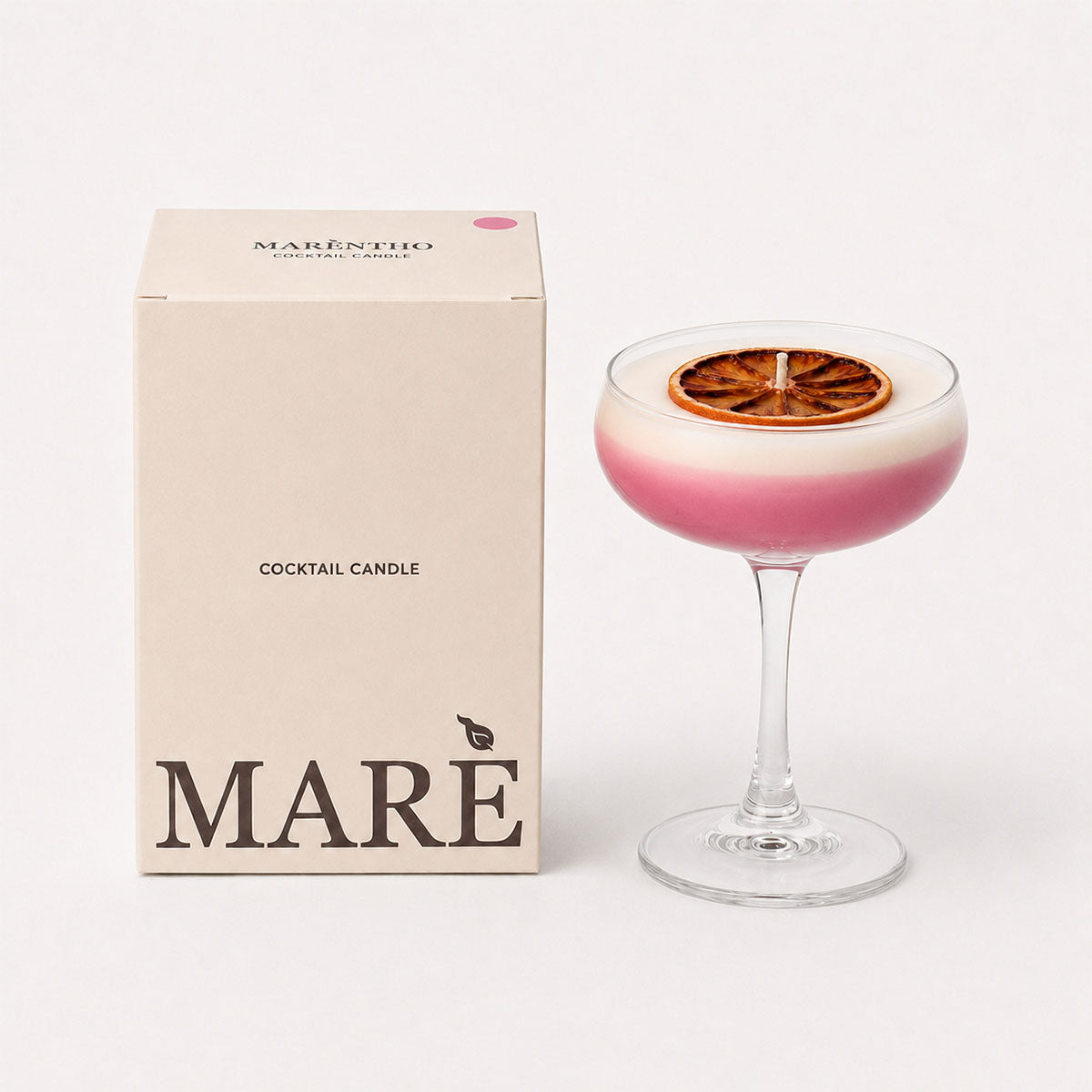 Pink Lady Cocktail Kaars - Roze - H 15,5 cm