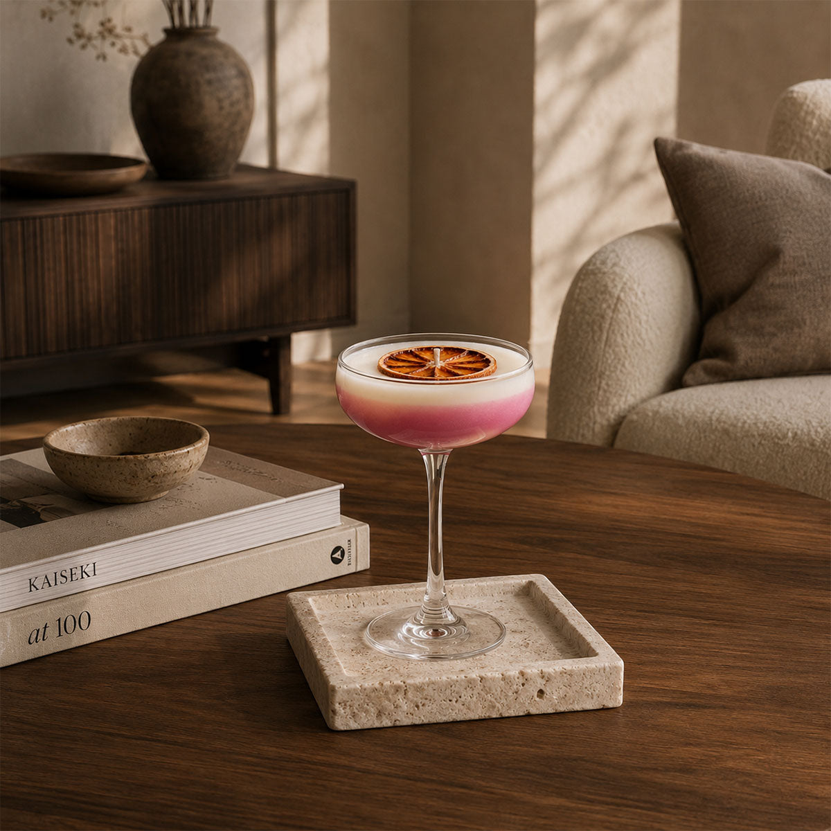Pink Lady Cocktail Kaars - Roze - H 15,5 cm