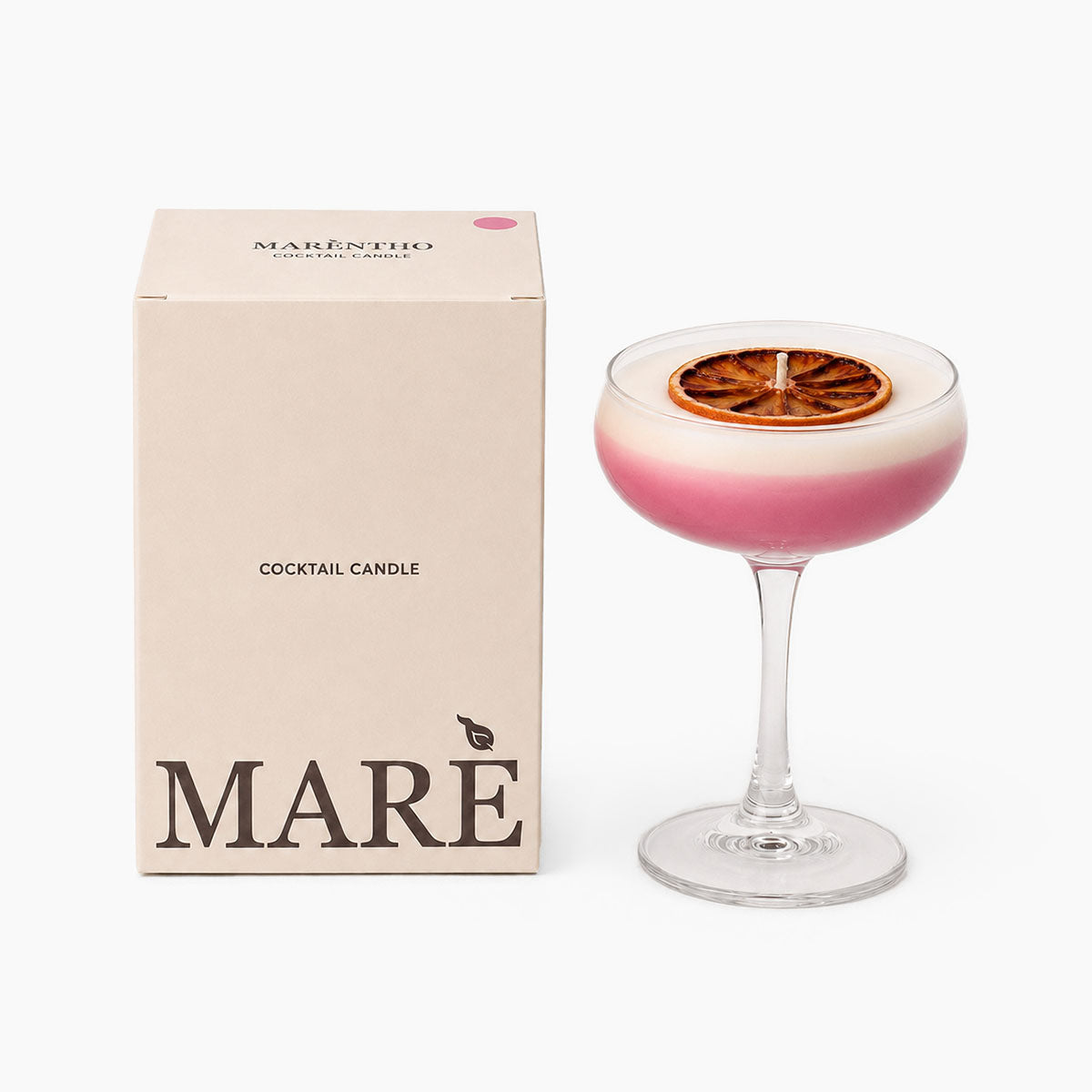 Pink Lady Cocktail Kaars - Roze - H 15,5 cm