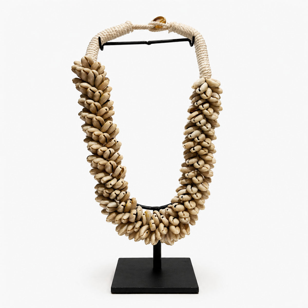 Schelpenketting op Standaard - Beige/Wit - H 32 cm