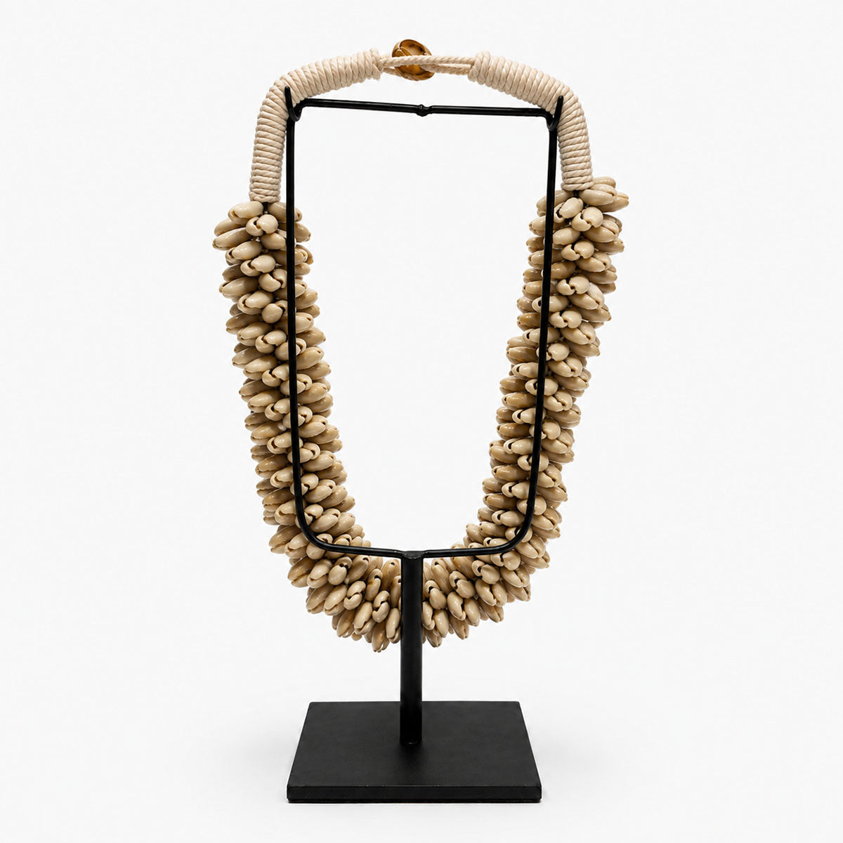 Schelpenketting op Standaard - Beige/Wit - H 32 cm