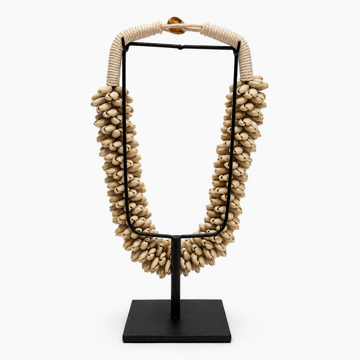 Schelpenketting op Standaard - Beige/Wit - H 32 cm
