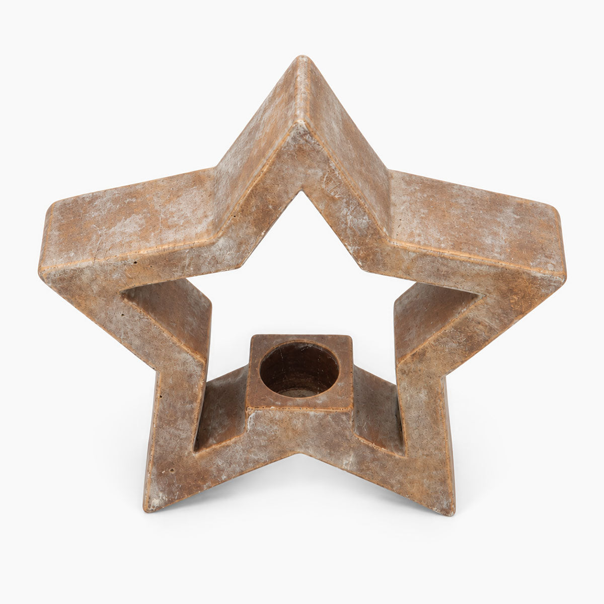 Ster Kandelaar Robuust Beton - Brons - H 24 cm