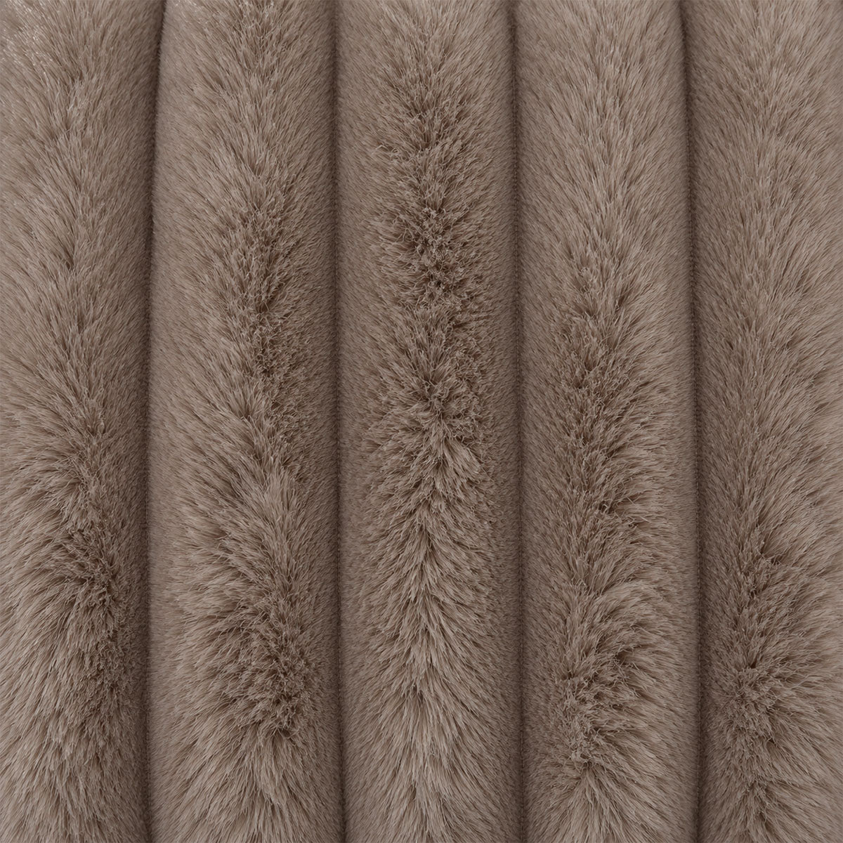 Cosy Sierkussen Ribbel Imitatiebont - Taupe/Bruin - L 45 x B 45 cm