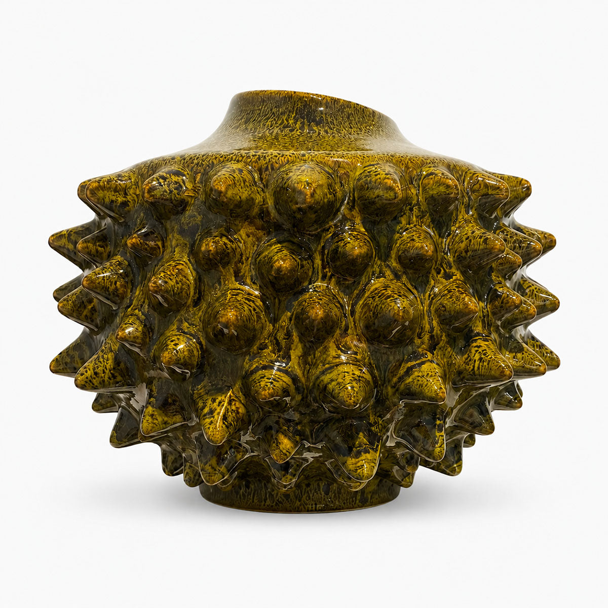 Spike Vaas Keramiek - Groen - ⌀ 24,5 cm