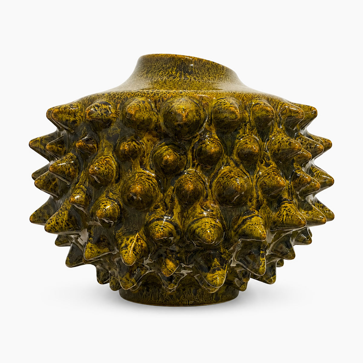 Spike Vaas Keramiek - Groen - ⌀ 24,5 cm