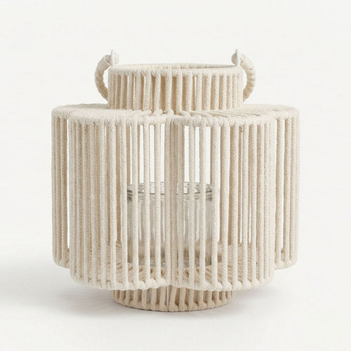 Cruz Bloemvormig Windlicht Groot - Wit - H 24 x Ø 23 cm