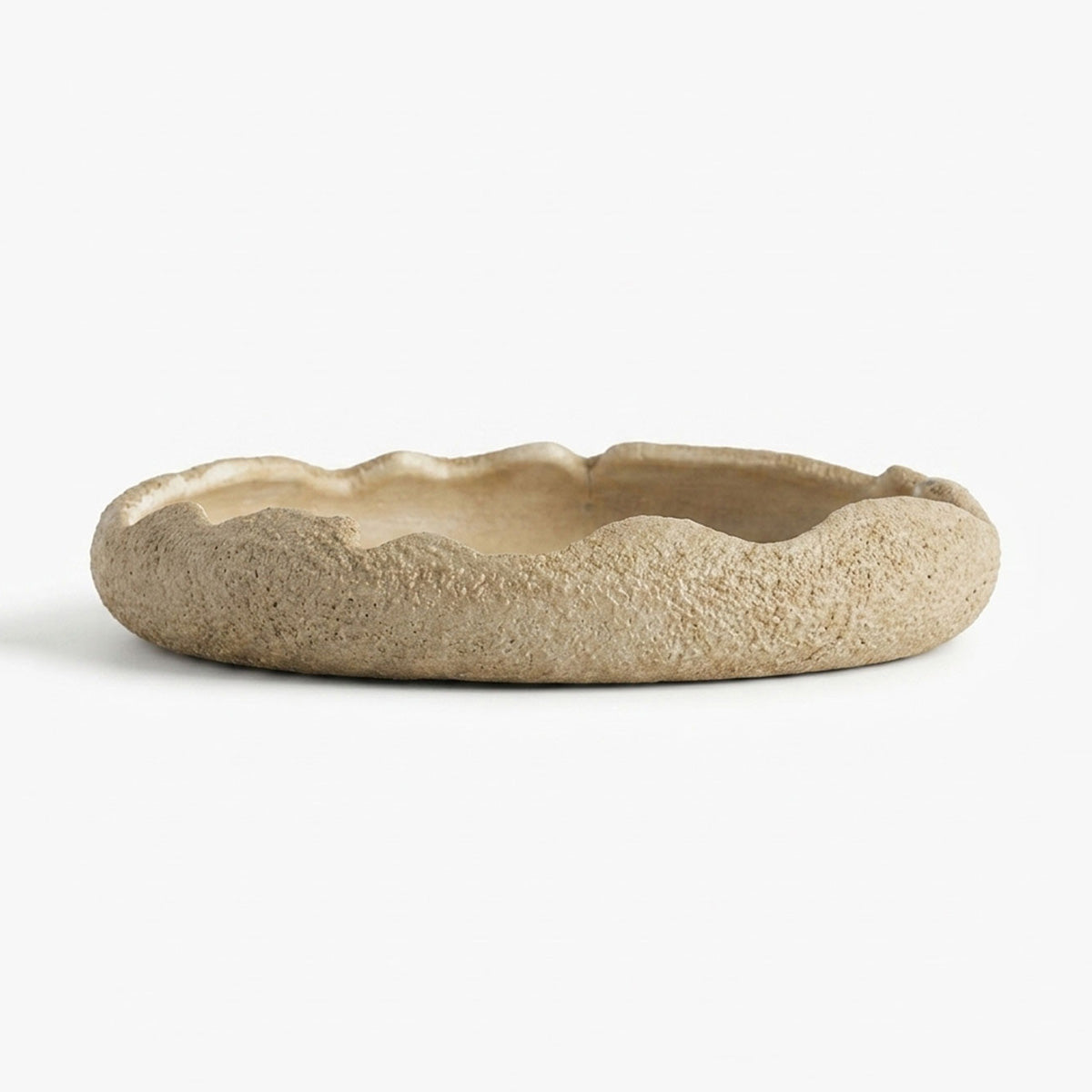 Arc Schaal Aardewerk - Beige - ⌀ 30 x H 5 cm