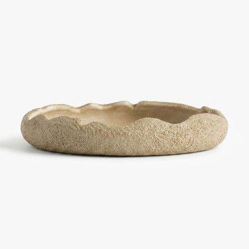 Arc Schaal Aardewerk - Beige - ⌀ 30 x H 5 cm